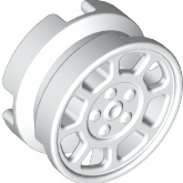 Lego kolečko (kolo, ráfek) 11x6 mm, bílá (6176887)